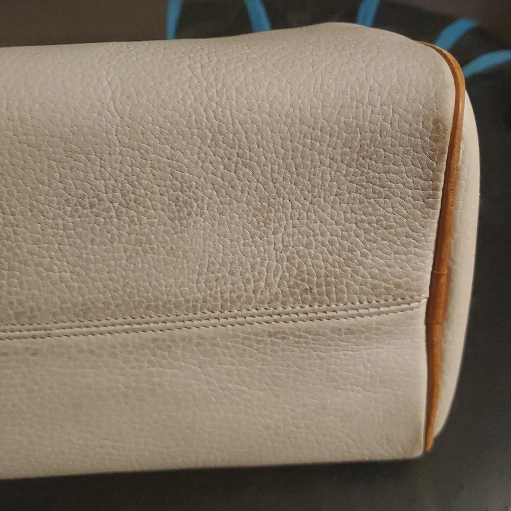 Dooney & Bourke Cream and‎ Tan Satchel/leather Speedy